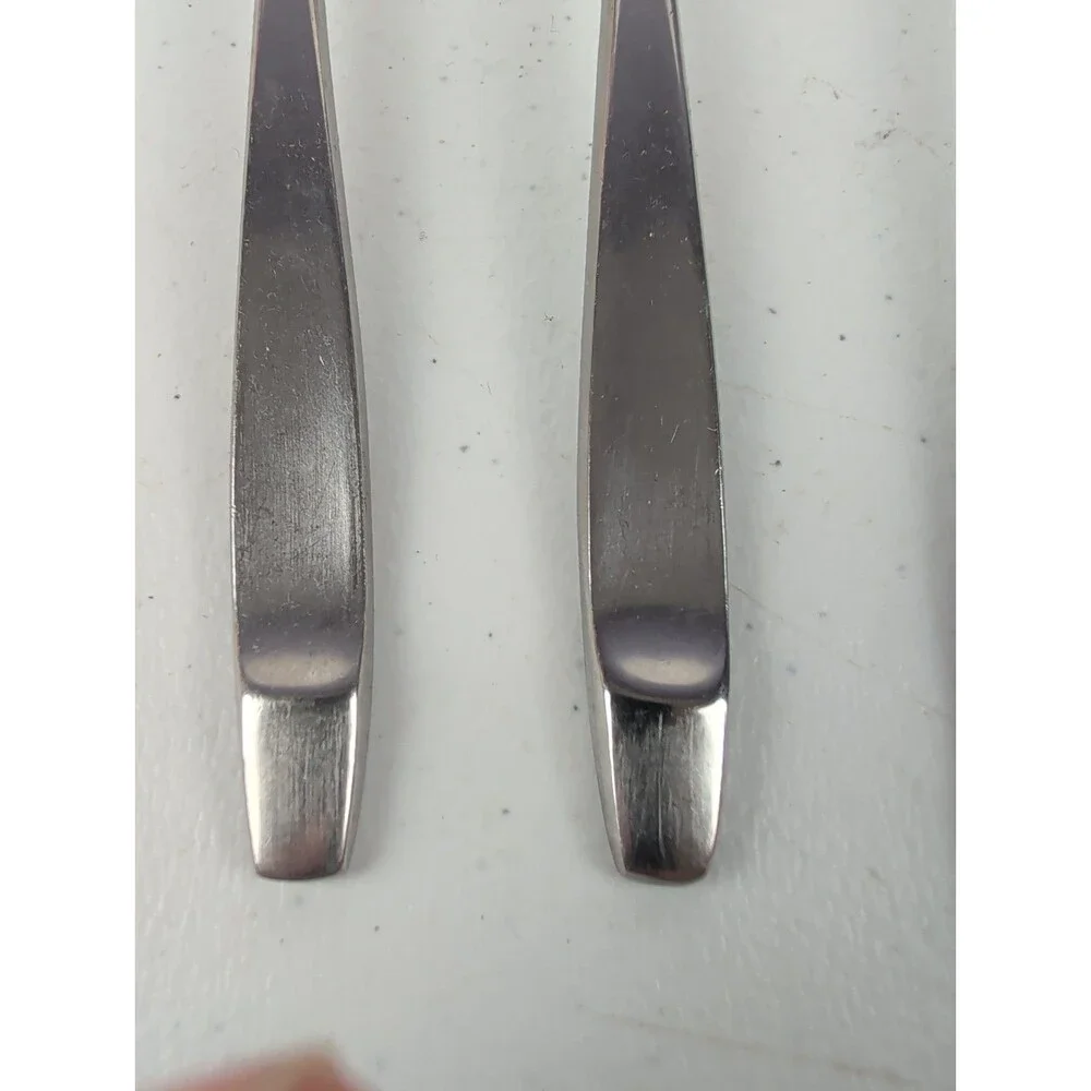 VTG SCC Japan Stainless Flatware Dinner Forks MCM Tapered Handle Lot Of 4